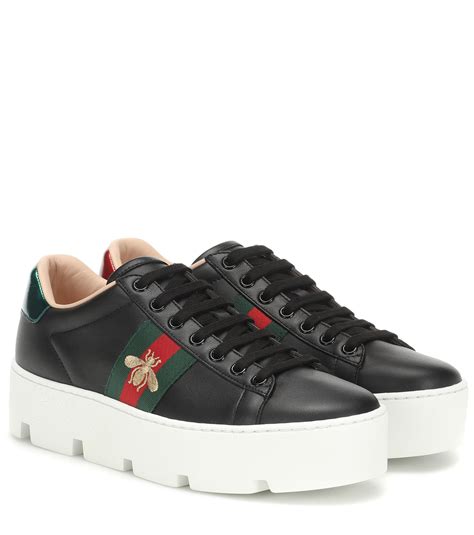 gucci ace platform black|gucci new ace platform sneakers.